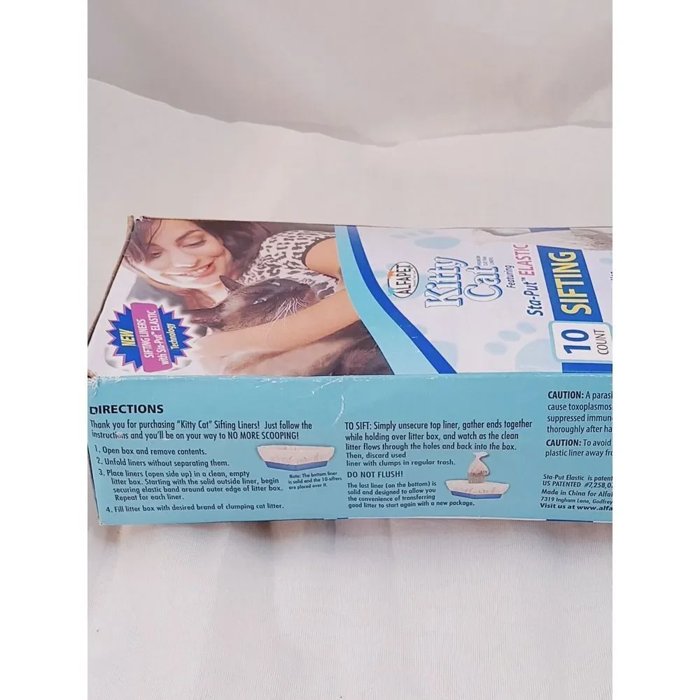 Alphapet Kitty Cat Sta Put Elastic Sifting Bags 10 Ct‎